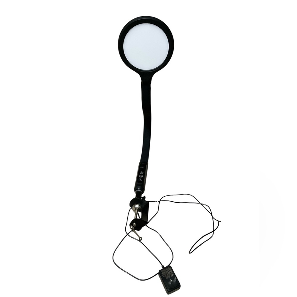 Black LED Ring Light with Adjustable Arm